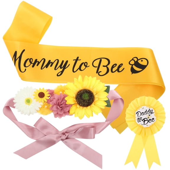 Worgeous Mom to Be Sash Daddy to Be Corsage Pregnant Woman Baby 175x13cm