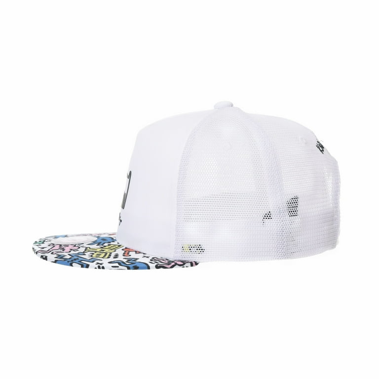 WITHMOONS Snapback Hat Keith Haring Pop Art Dog Rubber Patch