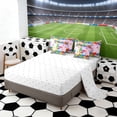 thumbnail image 4 of Erosebridal Letter L Pink Gradient Soccer Ball Print Bedding Comforter Set, Sports Monogram Full Bedding Set for Kids Boys and Girls, Reversible 7 Pieces, 4 of 6