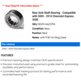 thumbnail image 2 of Rear Axle Shaft Bearing - Compatible with 2005 - 2014 Chevrolet Express 3500 - National, 2 of 2