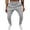 Grey, variant on YDOJG Men Casual Pants Comfy Hop Pants Lace-Up Track Solid Color Workout Pants With Pocket