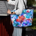 thumbnail image 4 of Wukai Bright Flowers Print Zipper Bag,large Beach Tote Bag,Waterproof Sandproof Bag,Grocery and Picnic Tote Travel Bag, 4 of 5
