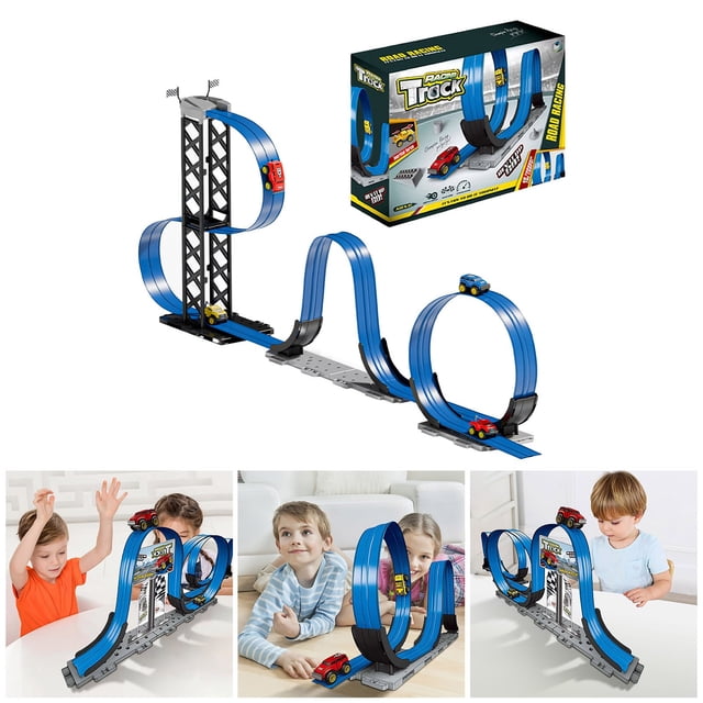 Riforla Modèle Réduit de Voiture Jouet pour Enfants et Collectionneurs Véhicule Réaliste Durable Jeu Intérieur Extérieur pour Garçons Filles 3 Ans et Plus Modèle de Voiture Bleu