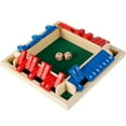 thumbnail image 1 of OUSITAID 4 Player Shut the Box Set Eco-Friendly Wooden Interactive Shut the Box Dice Game with Digital Numbers Non-Burr Four-Sided Flop Games Toy for KTV Bar Club Party, 1 of 8