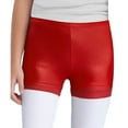 thumbnail image 1 of Ocealan Shorts de Danse Métalliques Brillants pour Filles, Bas de Gymnastique, Performance Jazz, Hot Pants Rouge 12, 1 of 6