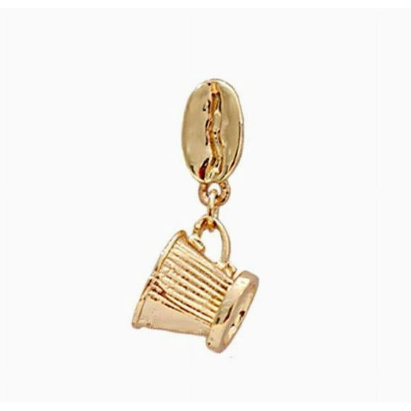 BRIGHTFUFU Coffee Cup delantal Insignia de la aleación Broche Coffee Coffee Tema Termino Accesorios de la sombrero de la sombreros Decoración del tema del café de moda para amantes del café