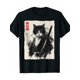 thumbnail image 2 of Camiseta retro de 220 g, 100 % algodón, con diseño de gato samurái, guerrero ukiyo-e, arte japonés, para adultos, hombres, mujeres, adolescentes, jóvenes y uso informal., 2 of 7