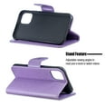 thumbnail image 5 of Allytech iPhone 11 Case (6.1"), Slim Fit PU Leather Folio Butterfly Embossed Shockproof Wrist Hand Strap Flip Cards Holder Wallet Case TPU Back Cover for Apple iPhone 11, Violet, 5 of 8