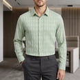 thumbnail image 2 of JAJAHO Mens Jacquard Dress Shirts Long Sleeve Business Casual Button Down Collared Regular Fit Wedding Shirts Stylish Tops, 2 of 4