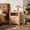 Natural Wood, variant on 22" Rustic Nightstand Bedside Table with 2 Drawers & Open Shelf, Engineered Wood Storage Cabinet, Multi-Color Options