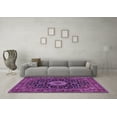 thumbnail image 3 of Ahgly Company Indoor Square Medallion Purple Traditional Area Rugs, 4' Square, 3 of 4