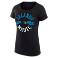 thumbnail image 2 of Women's G-III 4Her by Carl Banks Black Orlando Magic Super-Slim Fit Lightweight Large City Logo T-Shirt, 2 of 3