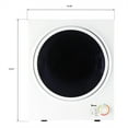 thumbnail image 5 of Tcbosik ZOKOP 1.6 cuft Compact Portable Household Clothes Dryer, 120V Stainless Steel Drum Dryer for Apartments, Home, Dorm, MECHANICAL Control and ETL Certification, Black & White, 5 of 26