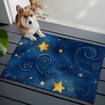 thumbnail image 4 of 2x3 Washable Area Rugs,Gold Star Swirling on Dark Blue Non-Slip Soft Rug Indoor Carpet,Floor Rugs for Living Room Bedroom, 4 of 9