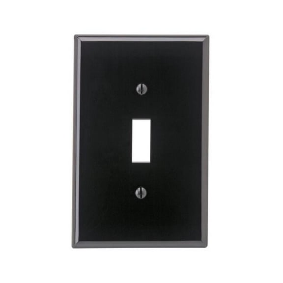 00PJ1-00E 1 Gang Wallplate Switch  Black