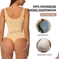 thumbnail image 5 of VASLANDA 2 Packs Shapewear for Women Tummy Control Thong Bodysuit Open Bust Body Shaper, 5 of 8