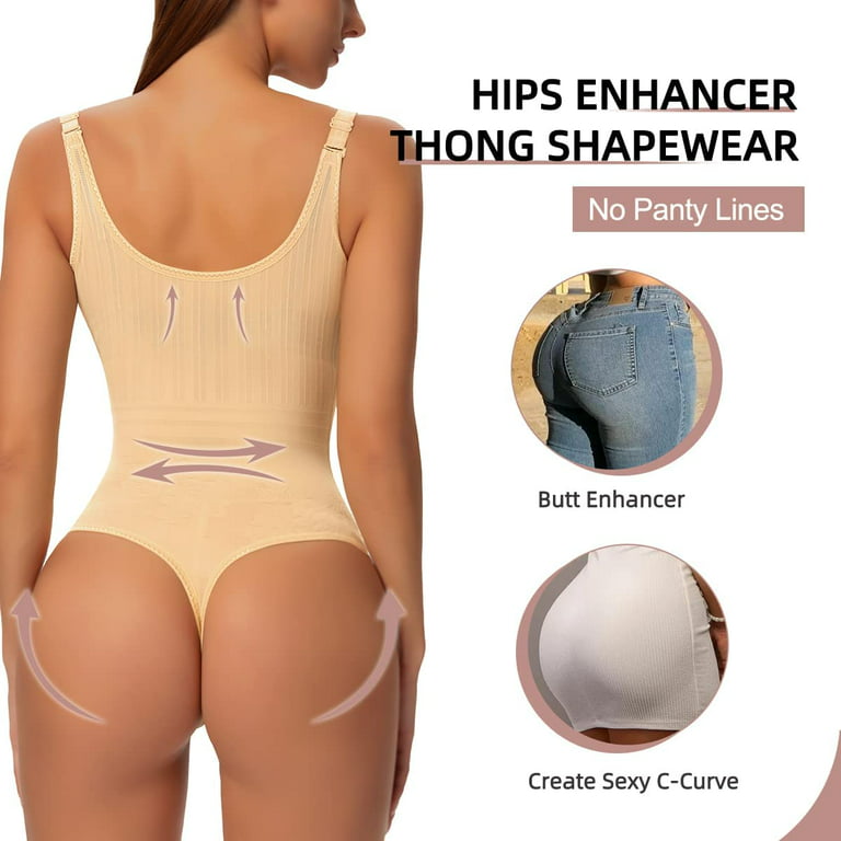  Shapewear for Women Tummy Control Thong Bodysuit