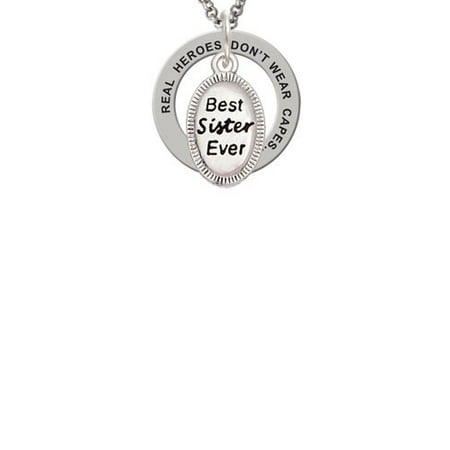 Best Sister Ever Oval Real Heroes Teach Affirmation Ring