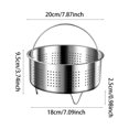 thumbnail image 3 of Stainless Steel Steamer Metal Steamer Inserted Into The Steaming Rack Vegetable And Filter Pot Filter With Handle, 3 of 4