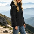 thumbnail image 5 of Liuinsasek Womens Windbreaker Waterproof Raincoat Long-Sleeve Solid Color Zipper Hooded Large Pocket Jacket for Outdoor Mountain Climbing Hiking Skiing Jacket, 5 of 7