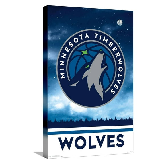 NBA Minnesota Timberwolves - Logo 18 Canvas Wall Poster, 14.725" x 22.375"