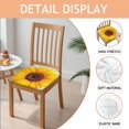 thumbnail image 2 of Sunflower Seat Covers for Dining Room Chairs Set Of 4,Stretch Printed Washable Chair Seat Cover with Elastic Ties and Button,Removable Waterproof Couch Cushion Covers, 2 of 6