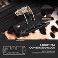 thumbnail image 6 of 3 Piece Hardside Luggage Set PC Lightweight Expandable Suitcase with Spinner Wheels TSA Lock, 20"/24"/28",  Leopard, 0028#18, 6 of 11
