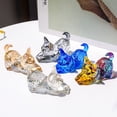thumbnail image 5 of WYZCTTD Crystal Cat Figurine Cute Stretching Kitten Statue Glass Animal Collectible Paperweight Home Office Table Desk Decor, 2.8 Inch, 5 of 5