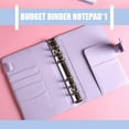 thumbnail image 4 of Multifunctional A6 Budget Binder with 12 Clear Zip Pockets and 12 Budget Sheets PU Cash Envelopes Portable Envelopes Organizer for Budgeting and Money Saving, 4 of 11