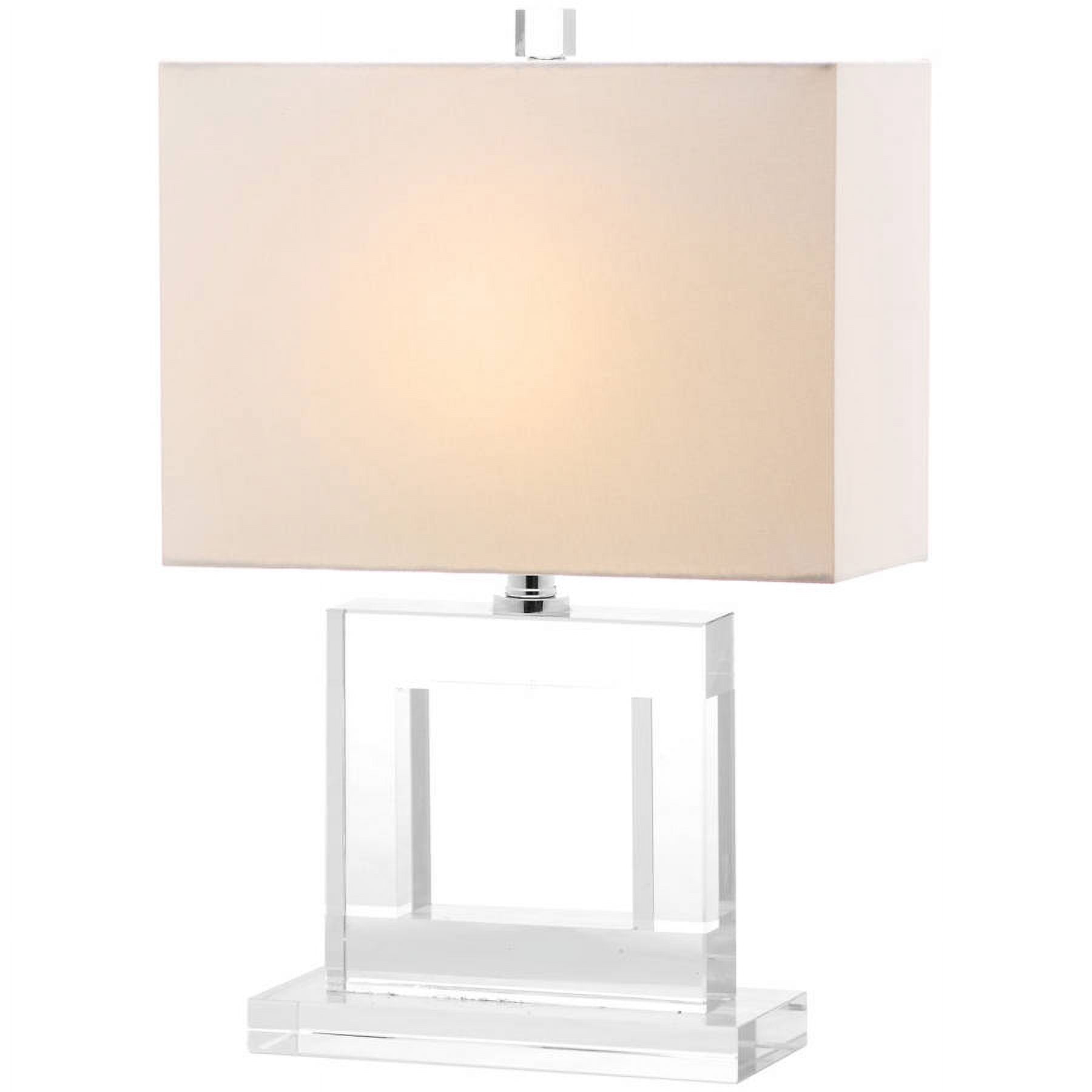 SAFAVIEH Town Square 20.5 in. H Crystal Glam Table Lamp, Clear