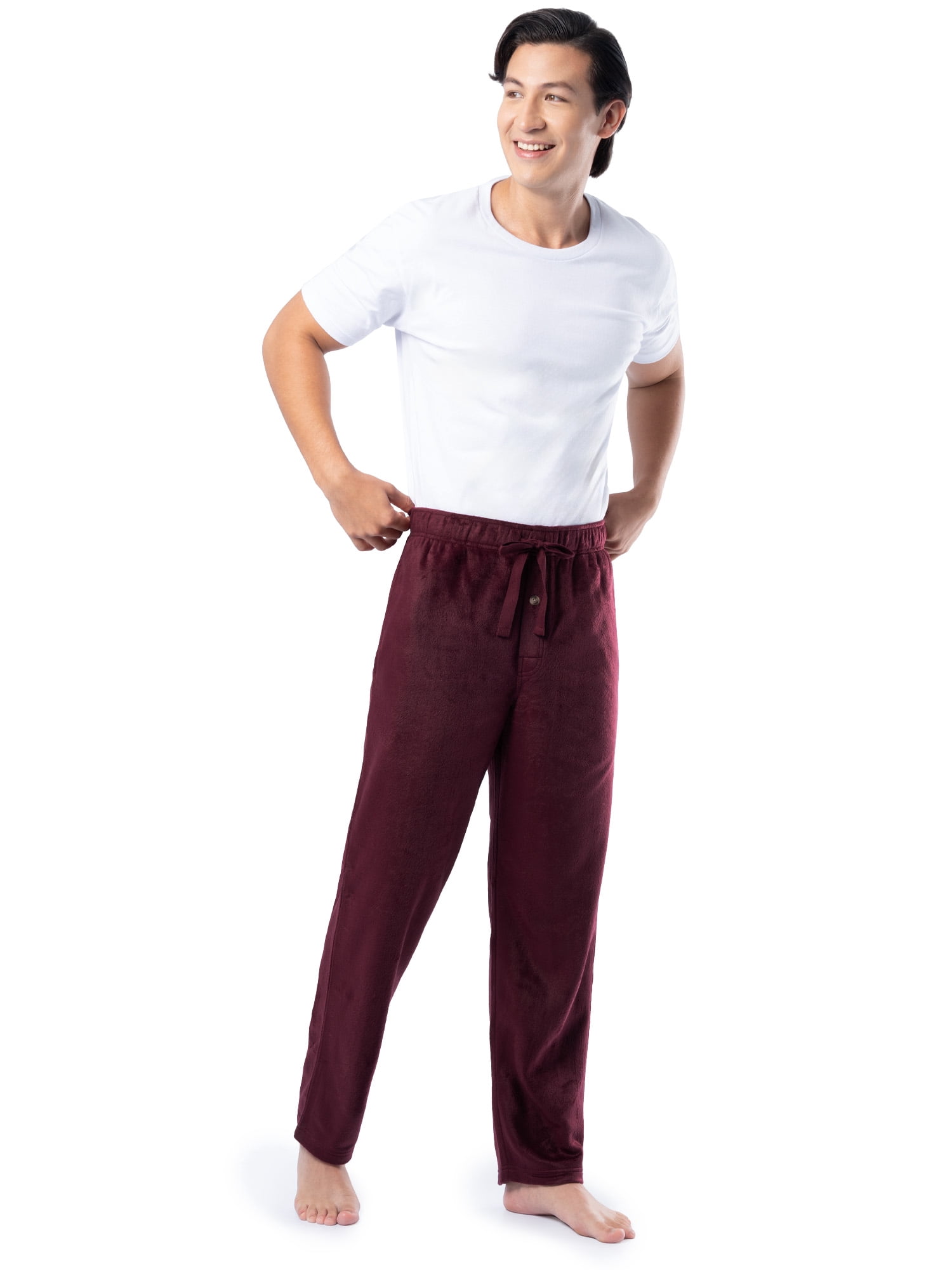 Fruit of the Loom Men's Microsueded Solid Fleece Sleep Pant, Sizes S-XL