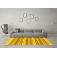 thumbnail image 3 of Ahgly Company Indoor Square Abstract Yellow Modern Area Rugs, 5' Square, 3 of 4