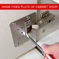 thumbnail image 6 of Cabinet Hinge Repair Plate Stainless Steel Repair Plate for Cupboard Hinges, 6 of 12