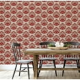 thumbnail image 5 of S4Sassy Peel and Stick Wall Covering, Floral Motif Print Removable - Asian Style Walls Mural, Instant Wall Makeover for Bathroom, Closet Interior - Self-Adhesive Wallpaper Vinyl - Beige, 25"x240", 5 of 9