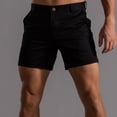 thumbnail image 3 of zeranth Men Summer Cargo Shorts Mid-rise Button Zipper Fly Pockets Shorts Solid Color Straight Leg Casual Short Pants Streetwear, 3 of 7