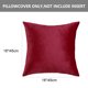 thumbnail image 4 of Terciopelo Cojín Funda, Decorativa Almohada Funda, Lujo Euro Cuadrado Almohada Funda para Sofá Cama Silla 18 "x 18" rojo PC 1, 4 of 11