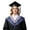 Grey, variant on Elegant Classic Academic Graduation Hood Stole Shawl Collar Wraps For Doctor Commencement Formal Versatile Distinguished Scholarship Prestigious White One Size