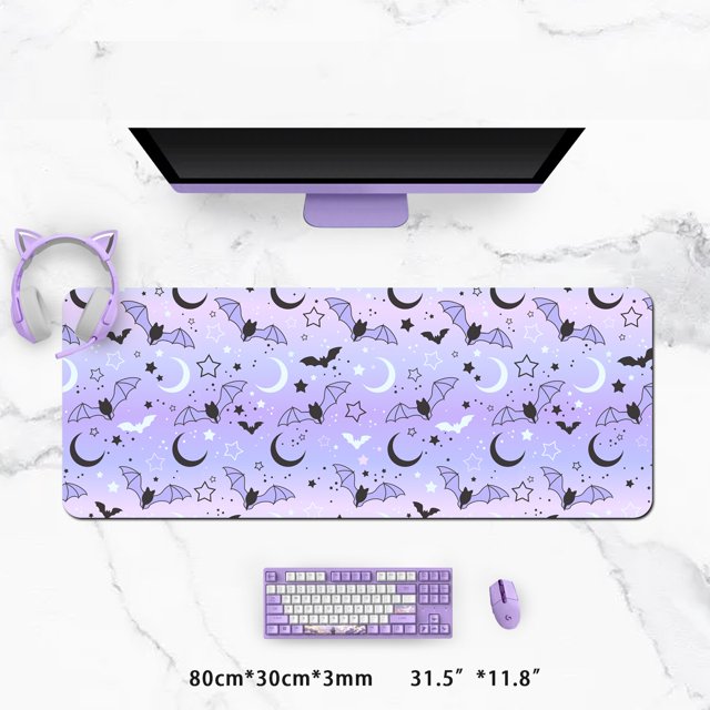 Alfombrilla de ratón Kawaii para juegos, alfombrilla de escritorio antideslizante, a prueba de agua, Accesorios de escritorio para ordenador portátil, XXL, Extra grande, Pastel, gótico LIUWENJING unisex