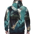 thumbnail image 7 of Daiia Underwater Dinosaur Shark for Men's Fashion Hoodies & Sweatshirts with Kangaroo Pocket Hooded Sweatshirt Breathable & Moisture Wicking-Large, 7 of 7