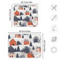 thumbnail image 4 of Yayeee Dish Drying Mat for Kitchen Counter 16"x18" Microfiber Absorbent Pad, Blue Snow Houses, 4 of 7