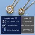 thumbnail image 6 of MomentWish 1 Carat Moissanite Necklace Dance Pendant for Women 14K Gold Plated Sterling Silver Dainty Simulated Diamond Necklace, 6 of 8