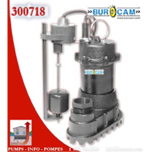BurCam Pumps 300718 . 5 HP Sump Pump with Vertical Switch