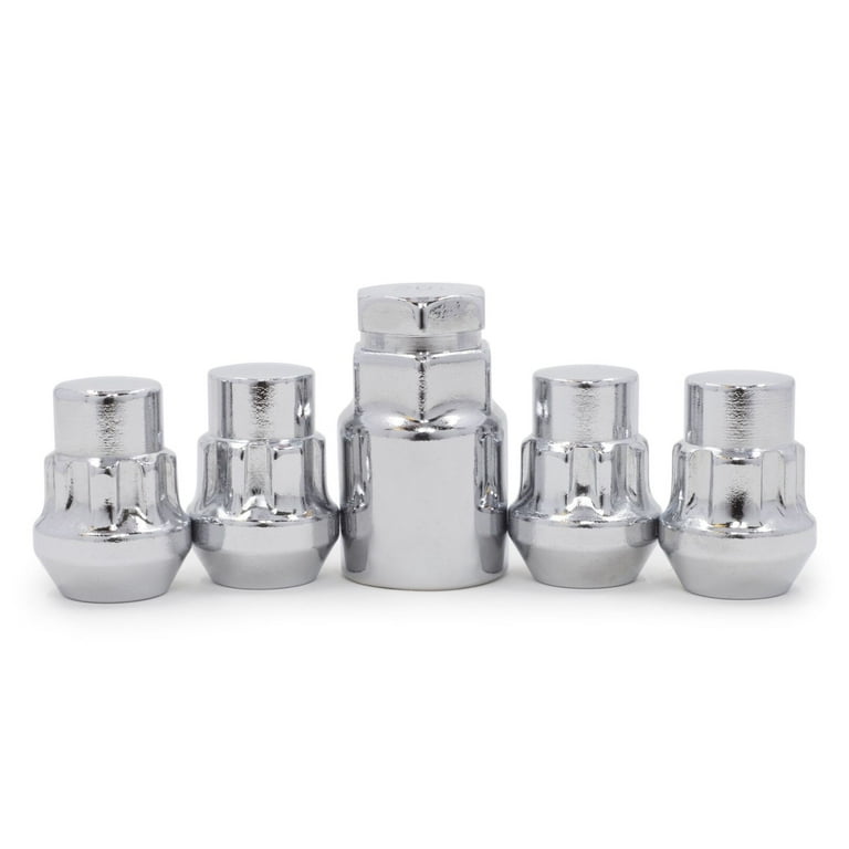 Chrome Bulge Acorn Wheel Lock Nuts 1 2 20 Locking Lug Set