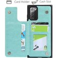 thumbnail image 3 of Galaxy Note 20 Wallet Case with RFID Blocking Card Holder,Premium PU Leather Double Magnetic Buttons Stand Flip Wrist Lanyard Strap Back Cover for Samsung Galaxy Note 20 5G 6.7 Inch,Green, 3 of 14
