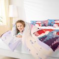 thumbnail image 4 of Manfei Kids Cute Snowman Full Size Comforter Sets for Boys Girls, Winter Snowflakes Bedding Comforter Set, Jungle Pine Tree Starry Sky Bedding Sets, Lightweight Room Decor Reversible 3pcs, 4 of 8