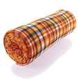 thumbnail image 2 of Fall Navy Gold Plaid DBP Fabric - Double Brushed Polyester 4 Way Stretch -  1 yard, 2 of 2