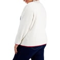 thumbnail image 3 of Tommy Hilfiger Women's Logo Jacket White Size 2X, 3 of 3