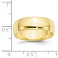 thumbnail image 3 of Primal Gold 10 Karat Yellow Gold 7mm Half Round Band Size 11, 3 of 6