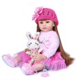 thumbnail image 2 of Muñeca Reborn RXDOLL para niña de 60 cm con atuendo rosa y acceso., 2 of 6
