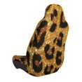 thumbnail image 2 of Wukai Golden Leopard Glitter Full Set Car Seat Covers with Soft Padding Universal Auto Front Seats Protector and Cushion Mat, 2 of 5